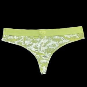 Victoria’s Secret Pink Sexy Crushed Velvet Thong panty Lime XXL